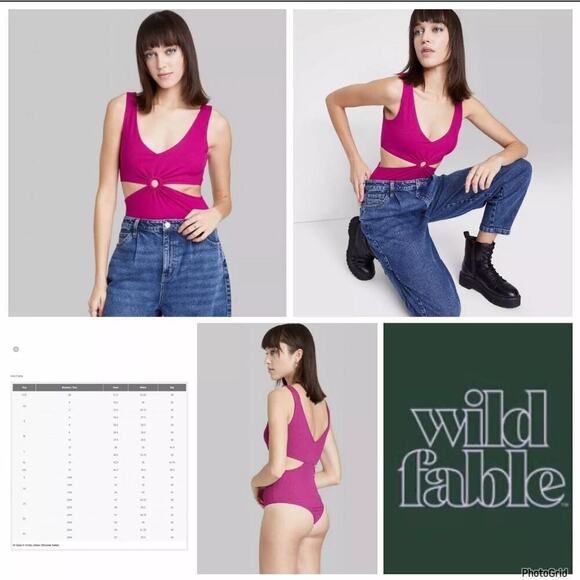 Wild Fable Women’s Plum Purple Tank Bodysuit | Side Cut Out | Rayon Spandex - Picture 8 of 9